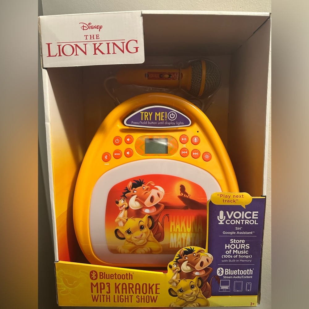 NEW Disney The Lion King Bluetooth MP3 Karaoke